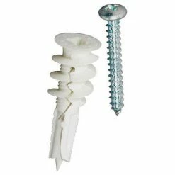 ITW E-Z Ancor 11353A - Twist-N-Lock 50 lb. Self-Drilling Drywall Anchor - Made In USA - Pkg of 6