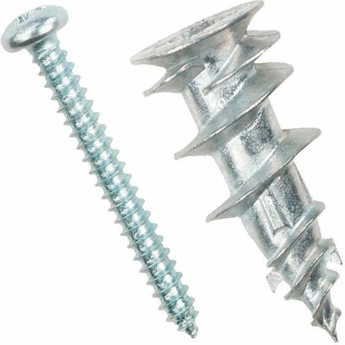 ITW E-Z Ancor 25125 - 1-1/4" Hollow Door and Drywall Anchors - Made In USA - Pkg of 4 3 ITW E-Z Ancor 25125 - 1-1/4" Hollow Door and Drywall Anchors - Made In USA - Pkg of 4