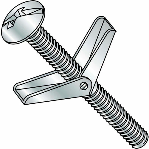1/8X2 Combination Mushroom Head Toggle Bolt Zinc, Pkg of 50 3 1/8X2 Combination Mushroom Head Toggle Bolt Zinc, Pkg of 50