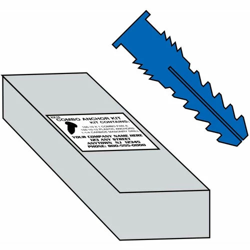 10-12 Ribbed Plastic Anchor Kit, Pkg of 10 3 10-12 Ribbed Plastic Anchor Kit, Pkg of 10