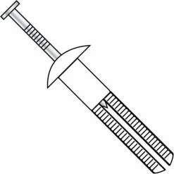1/4X1 Mushroom Head Nail In Anchor Nylon, Pkg of 100