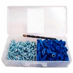 Tapcon™ Concrete Anchors Hex Washer Head W/Drill Bits, Small Drawer Asst, 12 Items, 404 Pieces