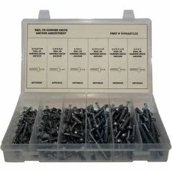 Titan Fasteners 135 Piece Hammer Drive Anchor Assortment - #10 (3/16) & 1/4" - Steel